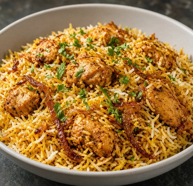 Boneless chicken biryani - Aroma Of India, Macleod Trail SE, downtown Calgary